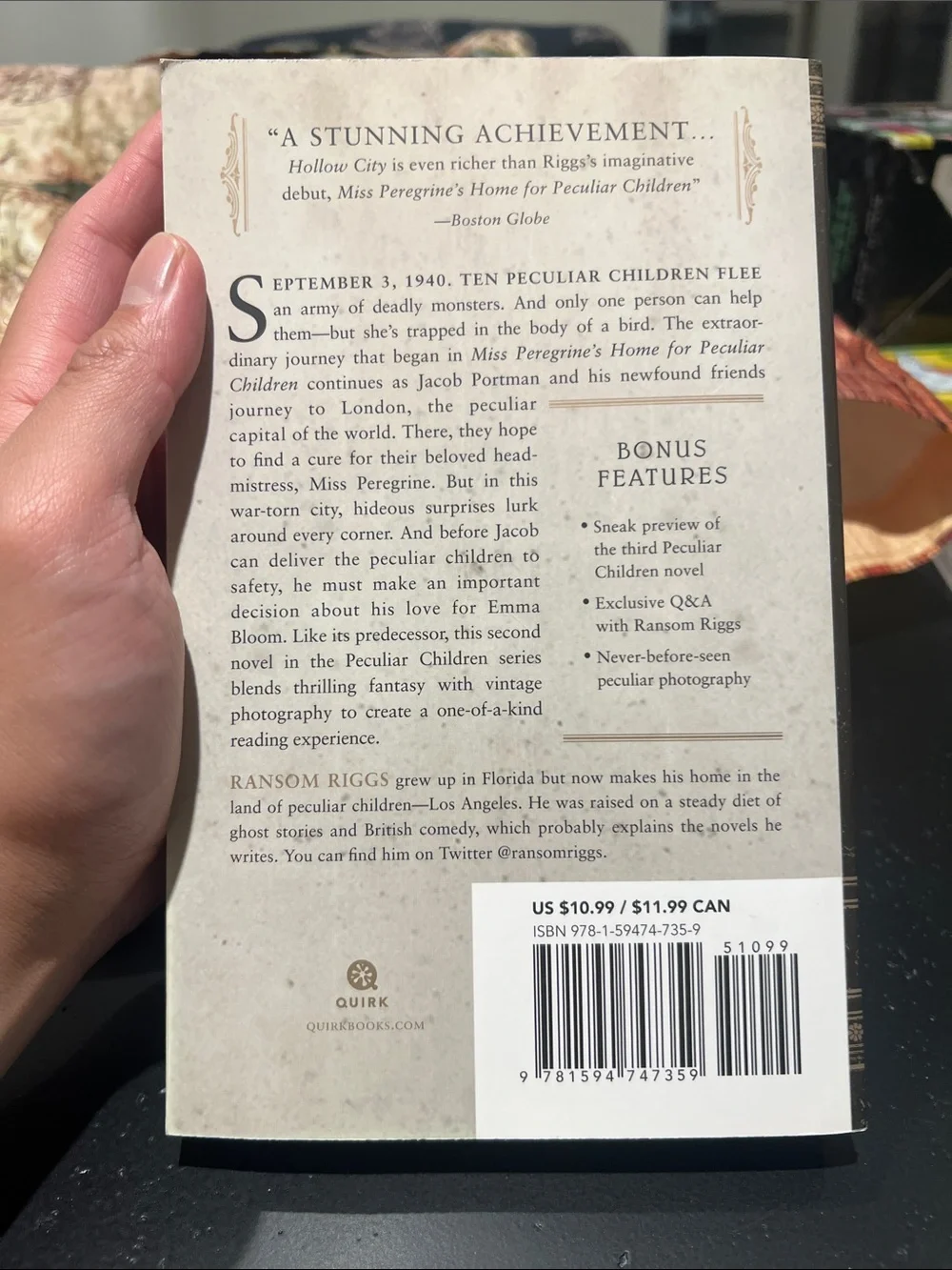 Hollow City by Ransom Riggs Paperback 2014 orig $13